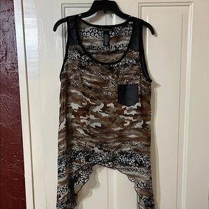 Signature Studio Camouflage Print Tank Top
